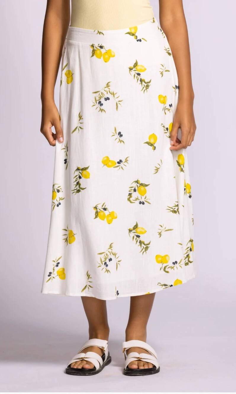 NEW PINK MARTINI women's la maida skirt in white
